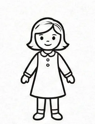 a drawing of a girl in a dress.webp